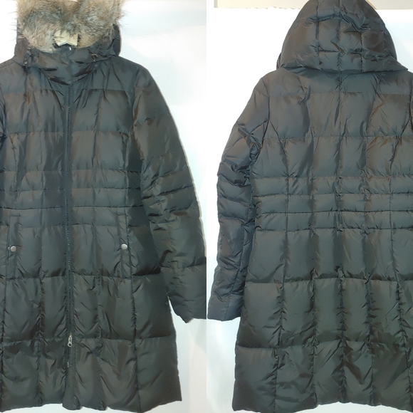 Eddie Bauer Jackets & Blazers - Eddie Bauer Goose Down Lodge Parka Jacket Coat Quilted Classic Black M Medium